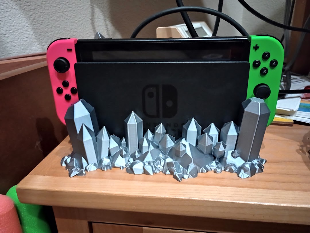 Crystal-themed 3D Printed Dock Cover for Nintendo Switch 1 Dock - Image 2