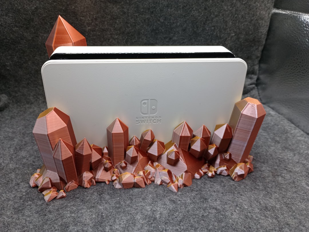 Crystal-themed 3D Printed Dock Cover for Nintendo Switch 1 Dock - Image 3
