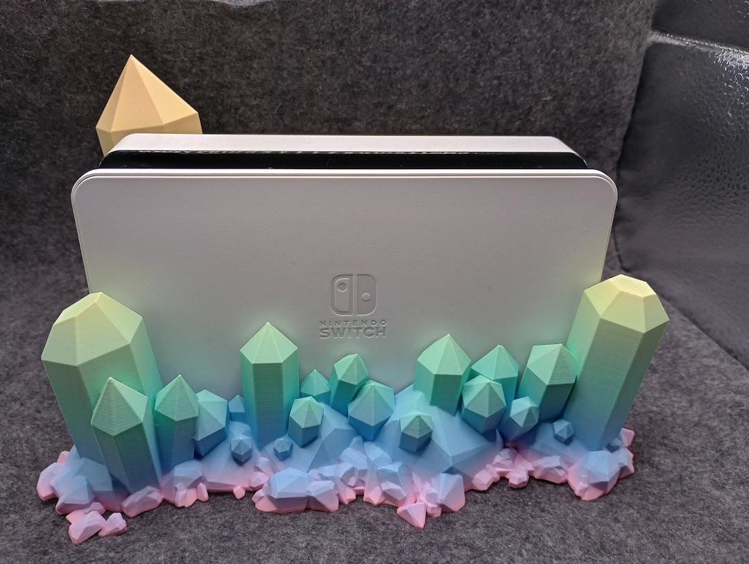 Crystal-themed 3D Printed Dock Cover for Nintendo Switch 1 Dock - Image 4